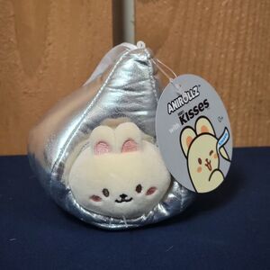 Anirollz 4" Bunniroll Hersheys Kisses Kawaii Cute Plush Silver Valentine's NWT